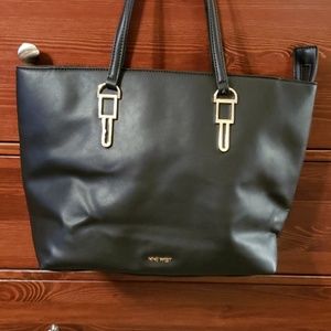 New Nine West Criselda Tote Black/Gold
